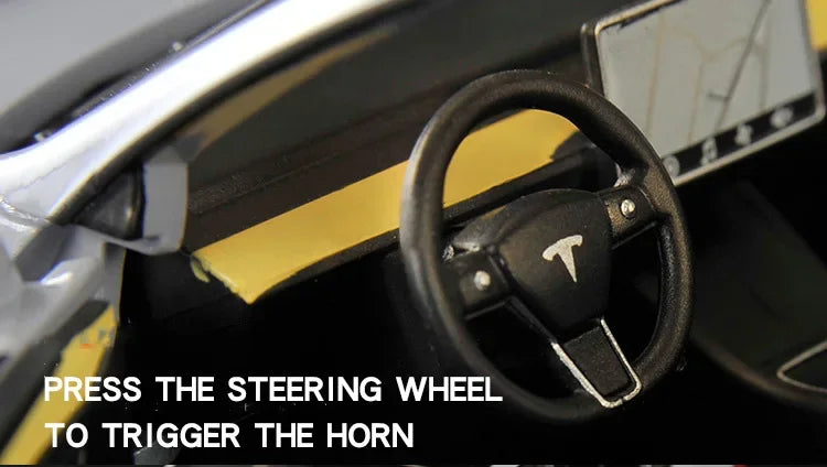 Tesla Model Y Metal Toy Car Model with Sound and Light!