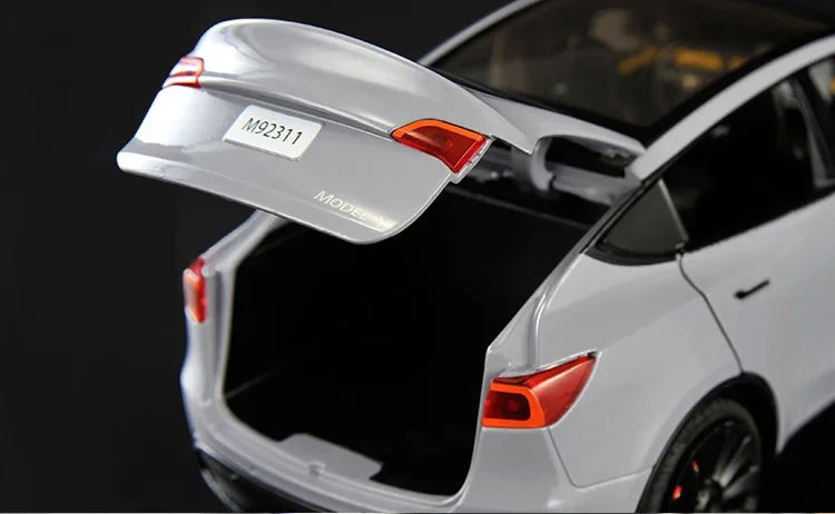 Tesla Model Y Metal Toy Car Model with Sound and Light!