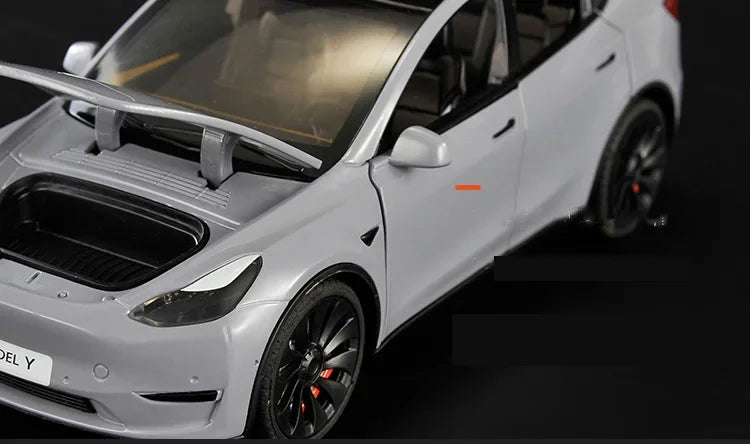 Tesla Model Y Metal Toy Car Model with Sound and Light!
