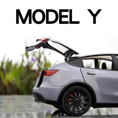 Tesla Model Y Metal Toy Car Model with Sound and Light!