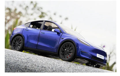 Tesla Model Y Metal Toy Car Model with Sound and Light!