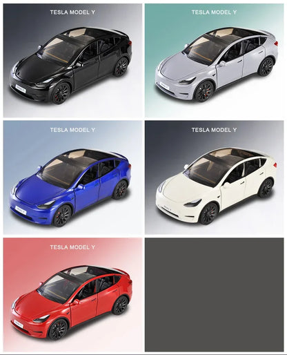 Tesla Model Y Metal Toy Car Model with Sound and Light!