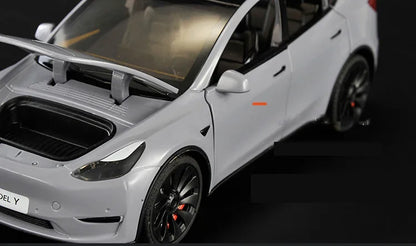 Tesla Model Y Metal Toy Car Model with Sound and Light!